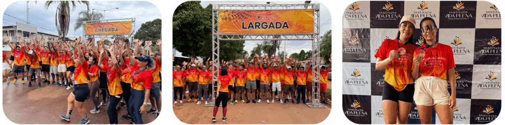 Centenas de atletas participam da corrida de rua do Instituto Vida Plena em Capixaba, promovendo saúde e integração social.