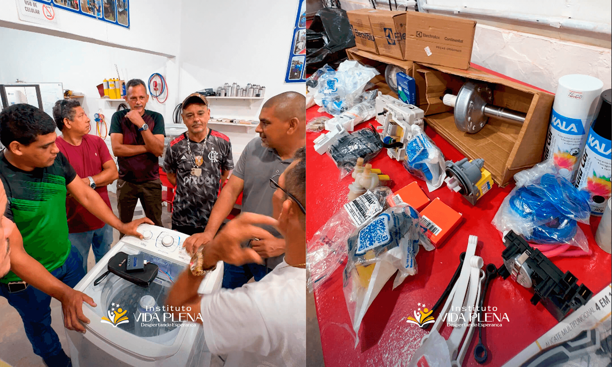 Instituto Vida Plena finaliza Curso de Manutenção de Máquina de Lavar Roupas com formação prática