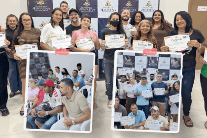 Cerimônia de entrega de certificados realizada pelo Instituto Vida Plena