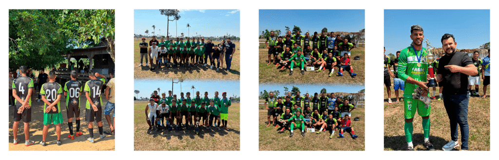Equipe Cassirian do 15 comemora o título do Campeonato Vida Plena no Campo do Vando, no Ramal do 15.